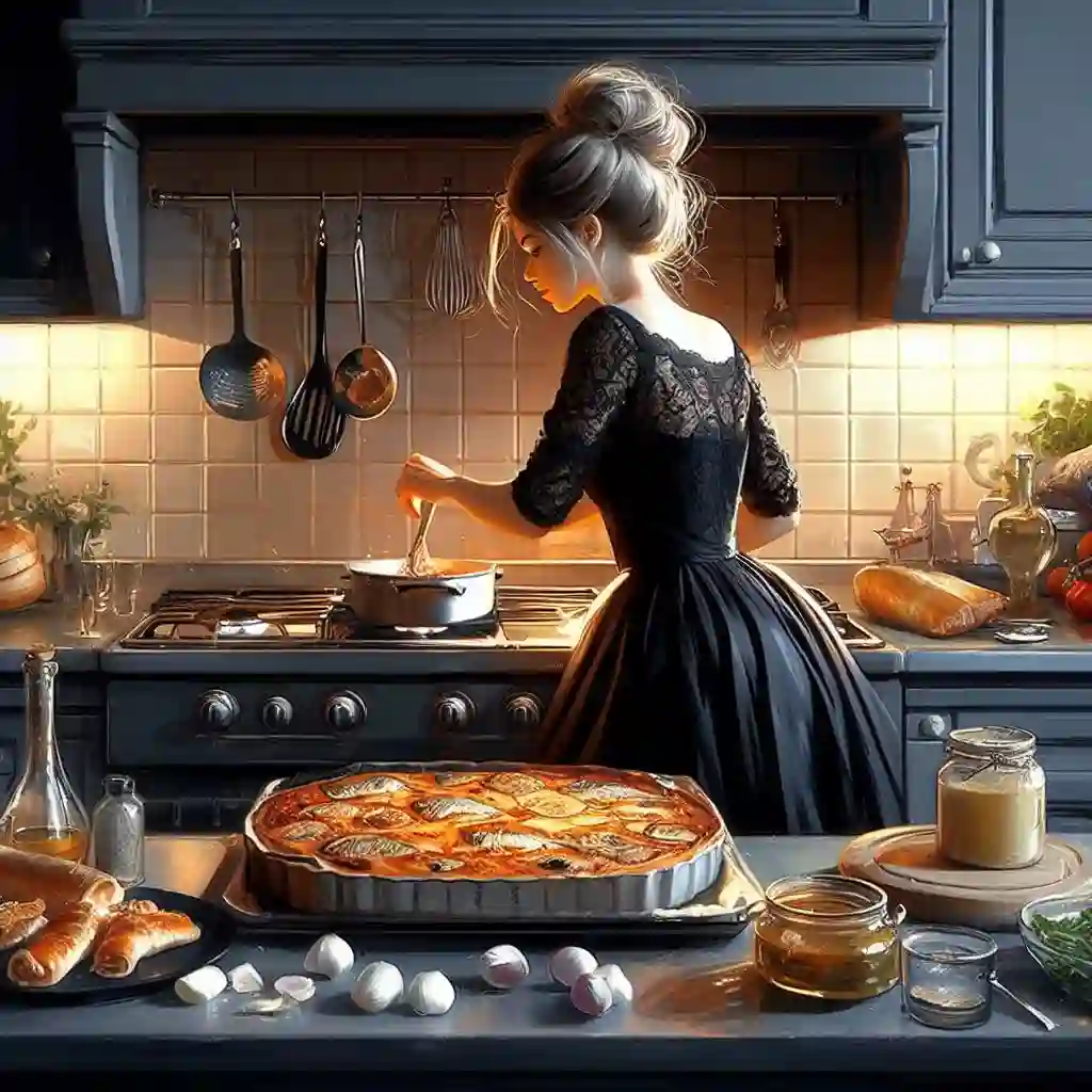 Ведьма готовит еду