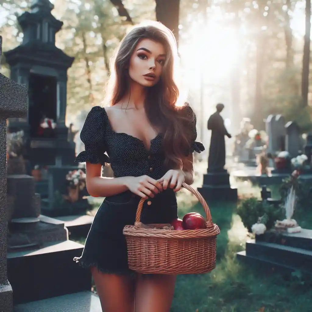 Девушка на кладбище снимает приворот
