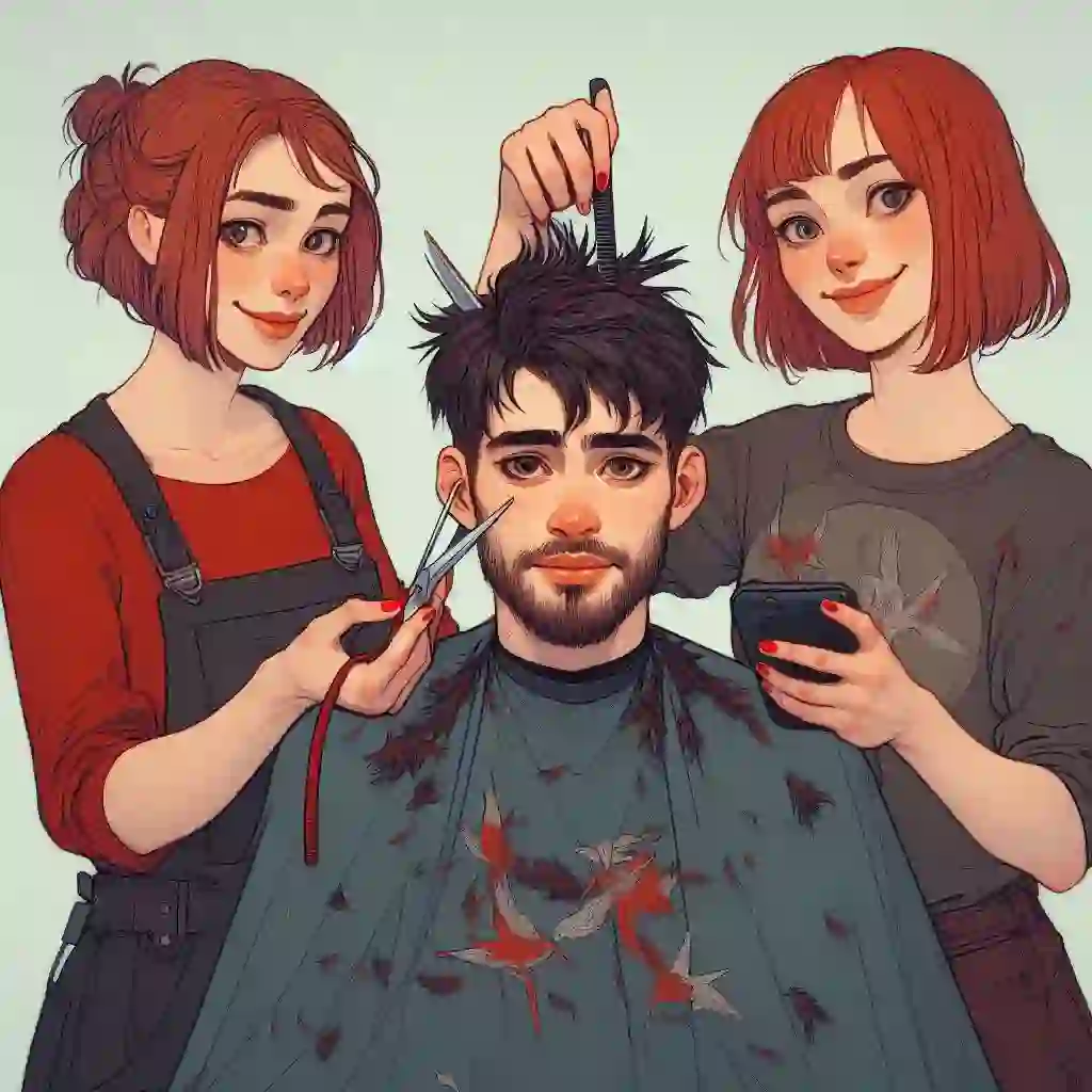 Подруги срезали у парня волосы для приворота